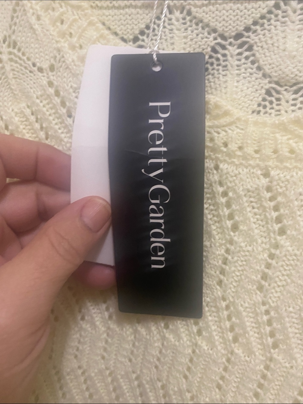Cream Crochet Knit Sleeveless Tank Top - Picture 11 of 14